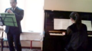 オーボエ奏者とピアノ